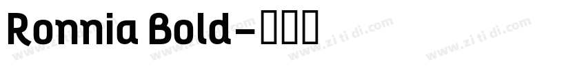 Ronnia Bold字体转换